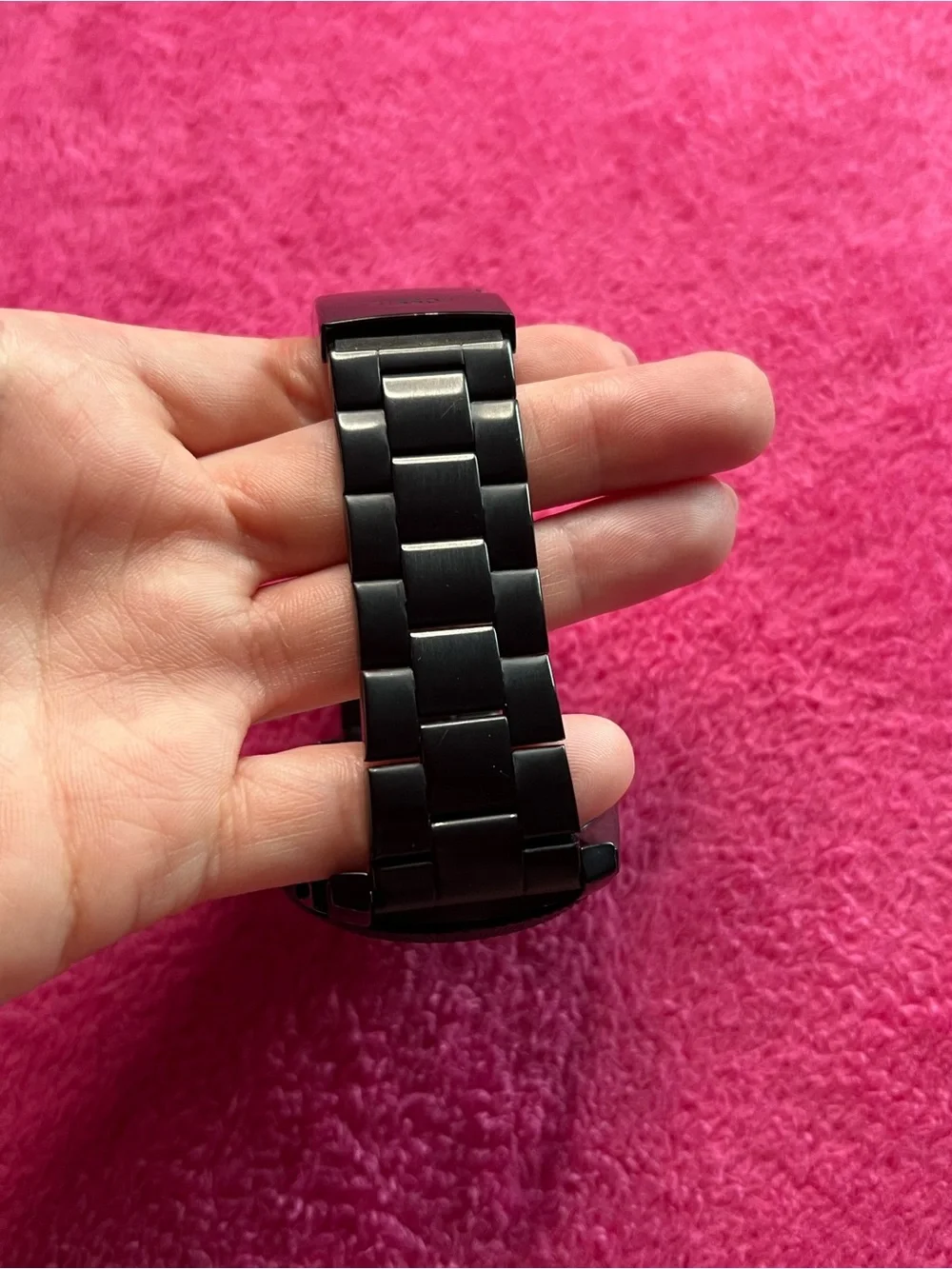 Fossil Men’s Black Stainless Steel Watch FS4552